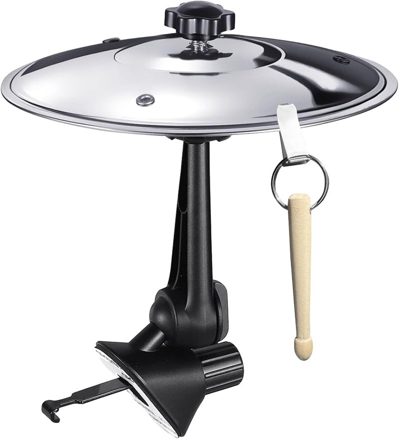ALLCIFP Car Cymbal, Mini Car Cymbal for Air Vent, with Compact Drum Stick, Drum Crash Cymbal Accessory for Car Dash Interior Decoration, Argent Silver, by - Image 1